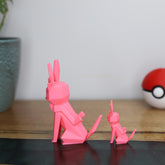 Low Poly 3D Printed Sylveon Figurine - Retro Pokemon Model - The 3D Print Smiths